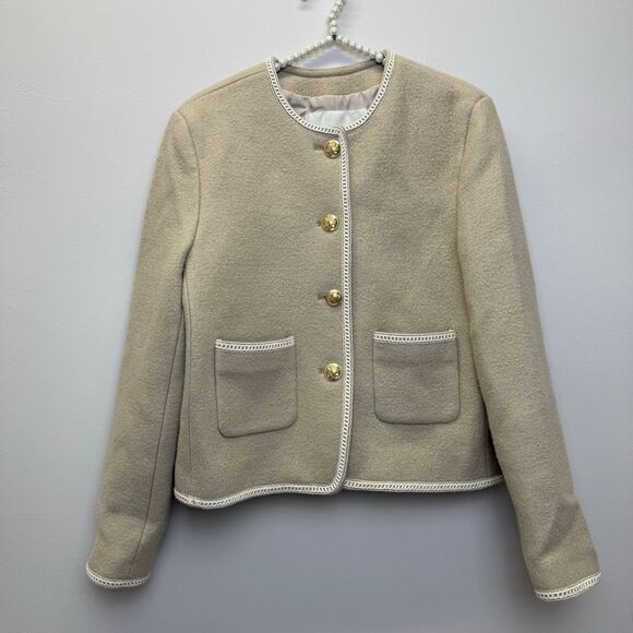 DUNST Beige Tweed Boucle Jacket 💙 - Picture 4 of 11